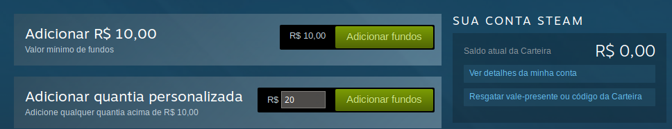adicionar quantia