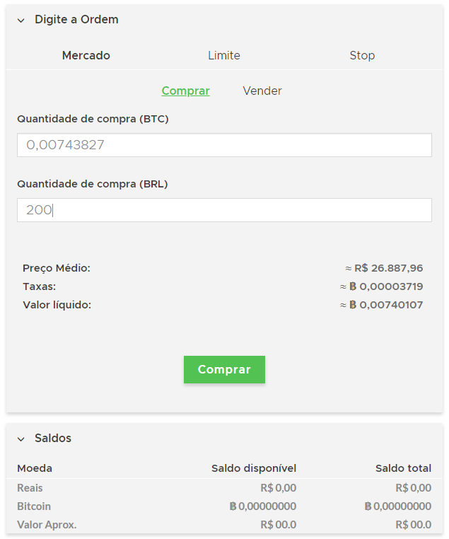melhorias na foxbit - ordens