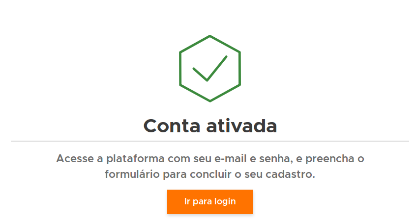 conta ativada