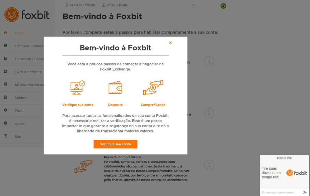 verifique sua conta
