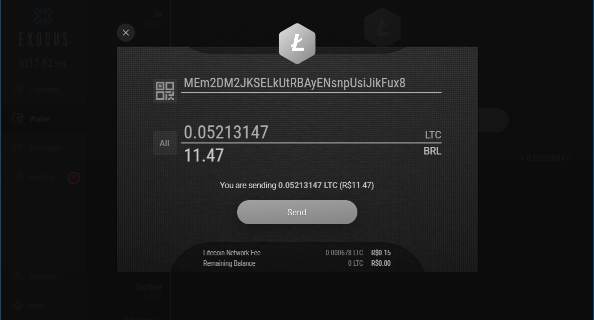 como fazer transações com litecoin