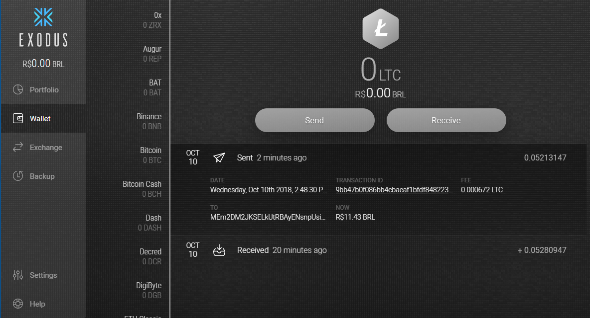 como fazer transações com litecoin