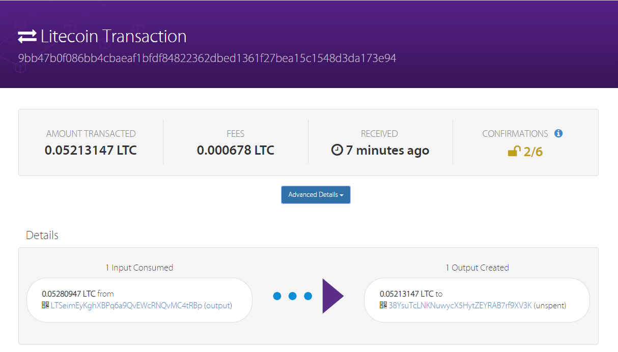 como fazer transações com litecoin