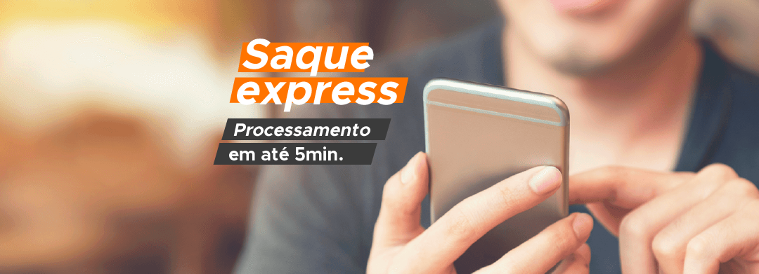 Chegou o Saque Express! Saques em reais e cripto em até 5 min.