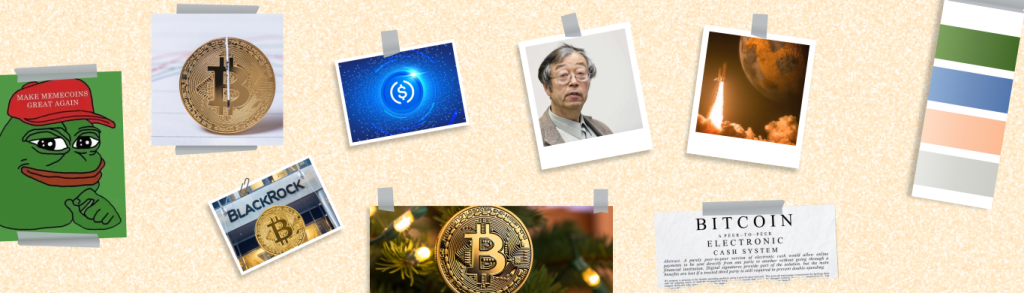 Banner com resumo da Restrospectiva 2023 do mercado de criptomoedas