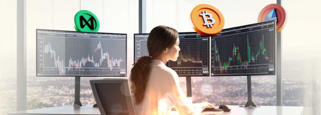 Banner apresentando o day trade de criptomoedas